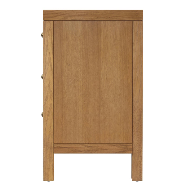 Butler Specialty Company Nora 3 Drawer Nightstand - Modern Wood Design For Stylish Bedroom Storage Natural Rubberwood,Oak Veneers,Mdf,Oak Solids,Pine Pine Solids 5848452-butler