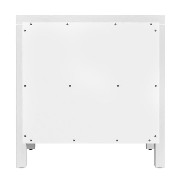 Butler Specialty Company Nora Nightstand - Stylish 3 Drawer Wood Design For Contemporary Bedrooms White Acacia Wood,Acacia Veneer,Mdf,Pine Wood 5848477-butler