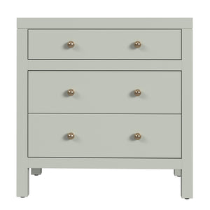 Butler Specialty Company Nora Nightstand With 3 Spacious Drawers - Stylish Storage For Bedroom Elegance Sage Green Acacia Wood,Acacia Veneer,Mdf,Pine Wood 5848480-butler