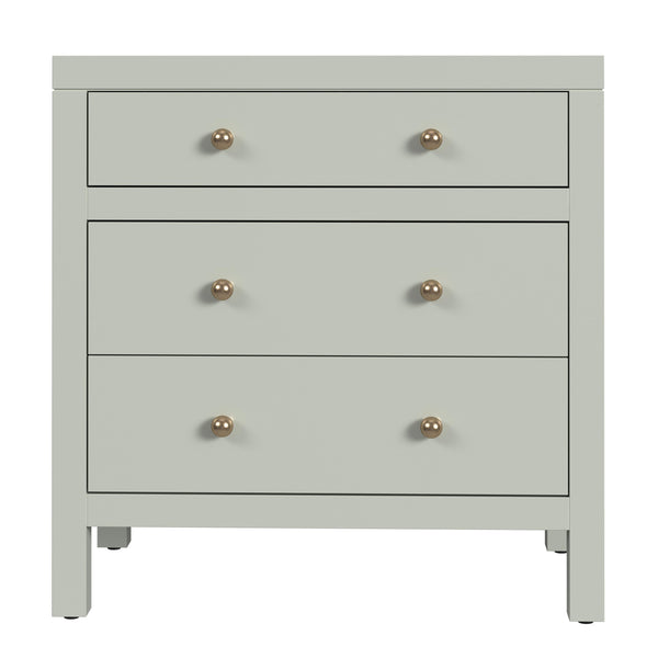 Butler Specialty Company Nora Nightstand With 3 Spacious Drawers - Stylish Storage For Bedroom Elegance Sage Green Acacia Wood,Acacia Veneer,Mdf,Pine Wood 5848480-butler