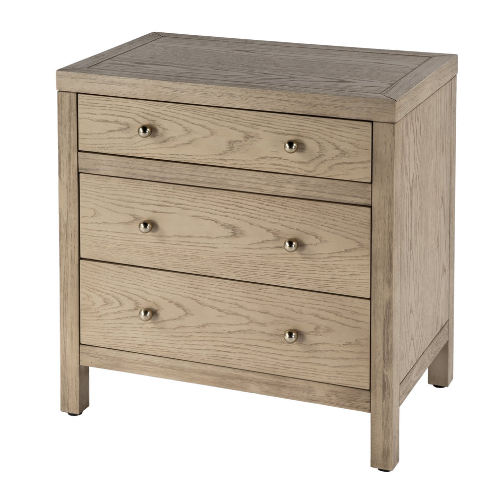 Butler Specialty Nora 3 Drawer Nightstand - Contemporary Wood Design With Spacious Storage For Bedroom Essentials Light Brown Acacia Wood,Acacia Veneer,Mdf,Pine Wood 5848492-butler