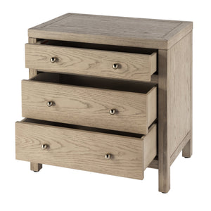 Butler Specialty Nora 3 Drawer Nightstand - Contemporary Wood Design With Spacious Storage For Bedroom Essentials Light Brown Acacia Wood,Acacia Veneer,Mdf,Pine Wood 5848492-butler