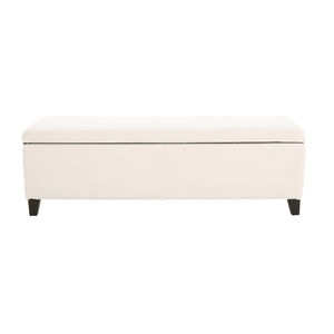 English Elm Christopher Knight Home® - GLOUSTER Storage Ottoman V2 – Tufted Contemporary Bench with Glossy Lid, Ample Hidden Storage, 51.25" L 74850.00BWHI