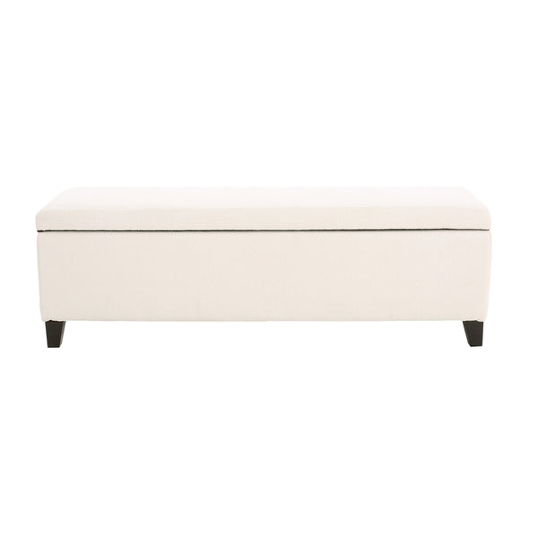 English Elm Christopher Knight Home® - GLOUSTER Storage Ottoman V2 – Tufted Contemporary Bench with Glossy Lid, Ample Hidden Storage, 51.25" L 74850.00BWHI