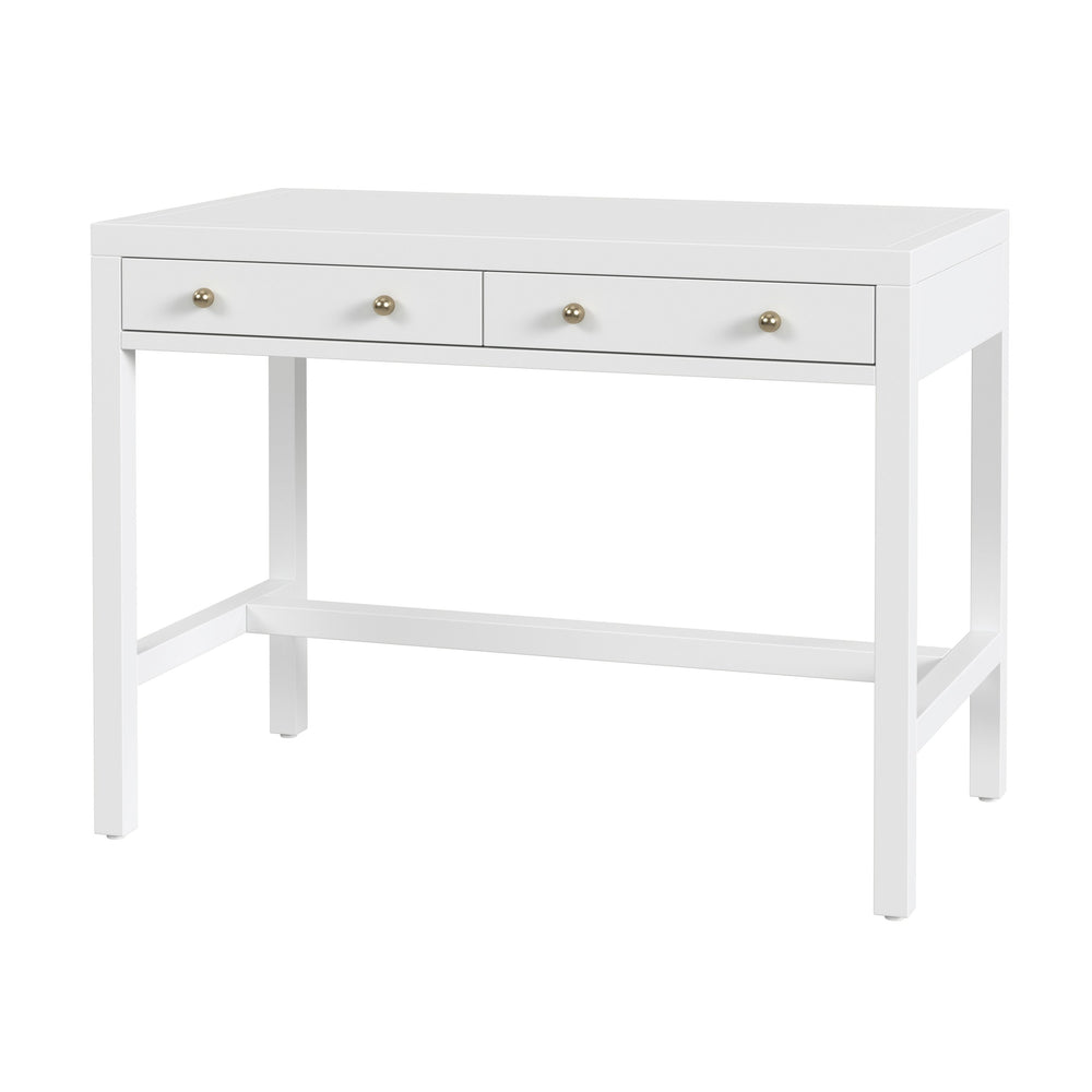 Butler Specialty Company Nora Rectangular Wood Writing Desk With 2 Drawers For Home Office Elegance Smooth White Acacia Wood,Acacia Veneer,Mdf 5849304-butler