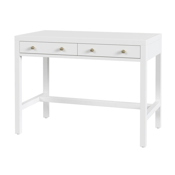 Butler Specialty Company Nora Rectangular Wood Writing Desk With 2 Drawers For Home Office Elegance Smooth White Acacia Wood,Acacia Veneer,Mdf 5849304-butler