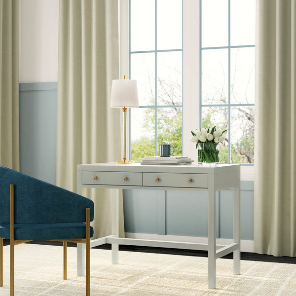 Butler Specialty Company Nora Rectangular Wood Writing Desk With 2 Drawers For Home Office Elegance Sage Green Acacia Wood,Acacia Veneer,Mdf 5849480-butler