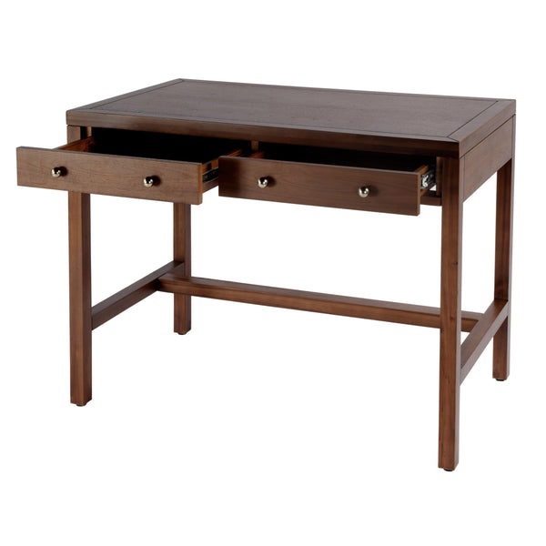 Butler Specialty Nora Elegant Rectangular Wood Writing Desk With Two Drawers For A Stylish Home Office Workspace Walnut Acacia Wood,Acacia Veneer,Mdf 5849489-butler