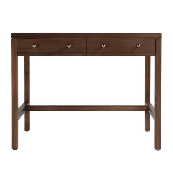 Butler Specialty Nora Elegant Rectangular Wood Writing Desk With Two Drawers For A Stylish Home Office Workspace Walnut Acacia Wood,Acacia Veneer,Mdf 5849489-butler