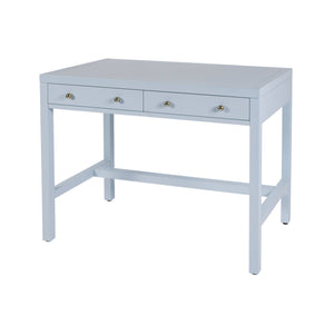 Butler Specialty Butler Nora 40" Rectangular Wood Writing Desk in Light Blue — Solid Acacia, 2 Soft-Close Drawers, Coastal Charm 5849522