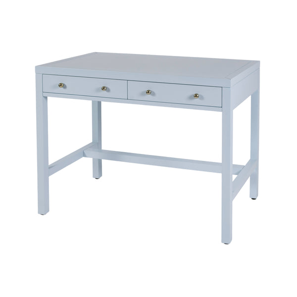 Butler Specialty Butler Nora 40" Rectangular Wood Writing Desk in Light Blue — Solid Acacia, 2 Soft-Close Drawers, Coastal Charm 5849522