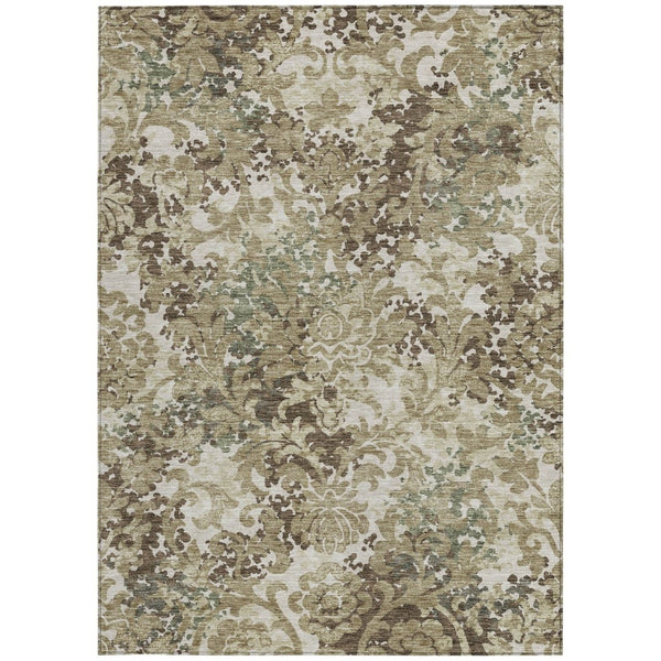 HomeRoots 5' Durable Floral Area Rug for Indoor Outdoor Spaces - Washable, Stain-Resistant, Timeless Design 8' X 10' 584965