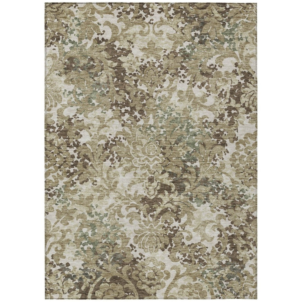 HomeRoots 9' Elegant Floral Washable Area Rug for Indoor & Outdoor Spaces – Durable, Stylish, Easy-Clean Design 9' X 12' 584966