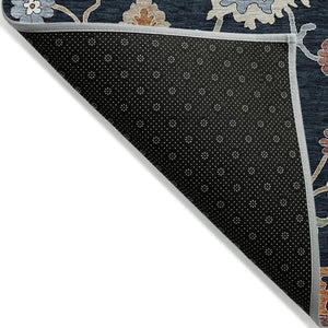 Homeroots 3' Artichoke Green Floral Washable Area Rug – Perfect For Indoor Or Outdoor Spaces, Durable & Stylish 3' X 5' Polyester 584974