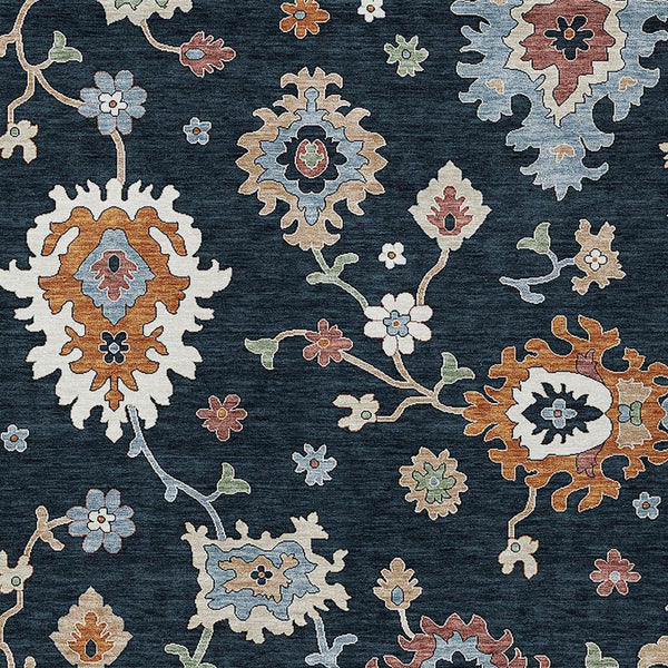 Homeroots 3' Artichoke Green Floral Washable Area Rug – Perfect For Indoor Or Outdoor Spaces, Durable & Stylish 8' X 10' Polyester 584977