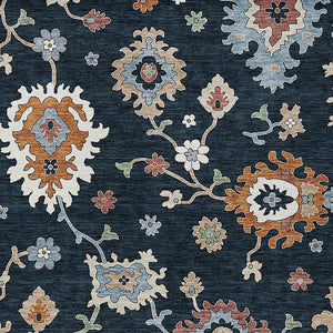 Homeroots 3' Artichoke Green Floral Washable Area Rug – Perfect For Indoor Or Outdoor Spaces, Durable & Stylish 9' X 12' Polyester 584978