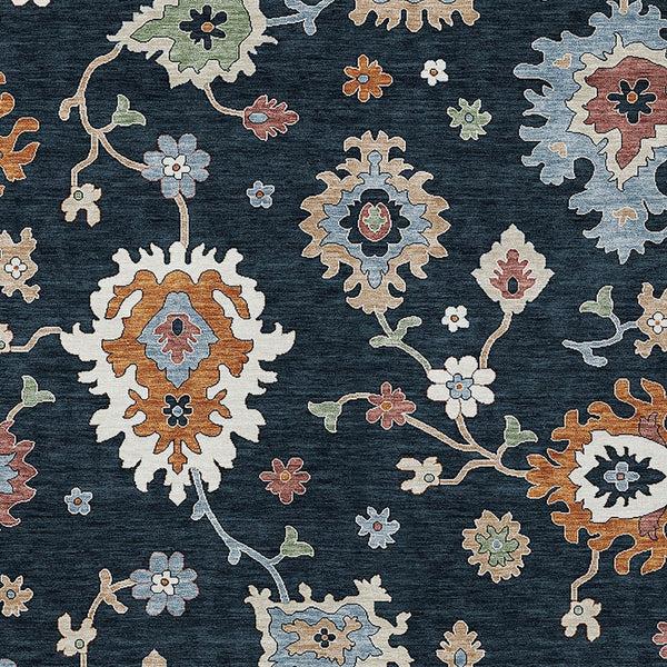 Homeroots 3' Artichoke Green Floral Washable Area Rug – Perfect For Indoor Or Outdoor Spaces, Durable & Stylish 10' X 14' Polyester 584979