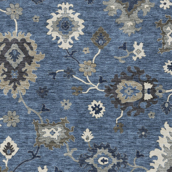 Homeroots 3' Artichoke Green Floral Washable Area Rug – Perfect For Indoor Or Outdoor Spaces, Durable & Stylish 3' X 5' Polyester 584980