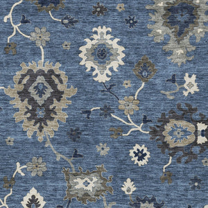 Homeroots 3' Artichoke Green Floral Washable Area Rug – Perfect For Indoor Or Outdoor Spaces, Durable & Stylish 9' X 12' Polyester 584984