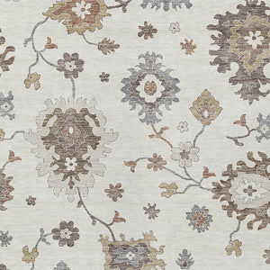 Homeroots 3' Artichoke Green Floral Washable Area Rug – Perfect For Indoor Or Outdoor Spaces, Durable & Stylish 3' X 5' Polyester 584998