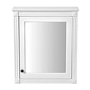 English Elm 24'' 24'' Wall Mounted Bathroom Mirror Cabinet with Adjustable Shelves, Space-Saving Modern Storage Solution White N710P195492K