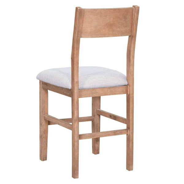 English Elm Topmax Farmhouse Counter Height Dining Set Seats Four with Cushioned Chairs Acacia Veneer SP000230AAD