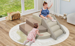 English Elm 9-piece Soft Foam Kids Climbing Crawl Play Set Indoor Toddler Activity Blocks N710P370562E