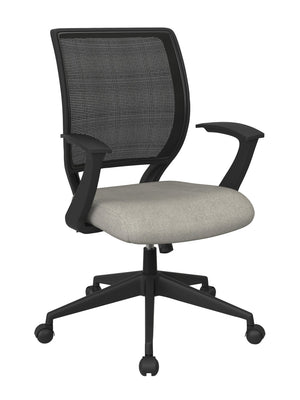 OSP Home Furnishings Screen Back Ergonomic Mesh Task Chair with Lumbar Support and T Arms for Home Office Sky EM51022N-K009