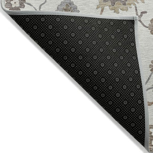 Homeroots 3' Artichoke Green Floral Washable Area Rug – Perfect For Indoor Or Outdoor Spaces, Durable & Stylish 8' X 10' Polyester 585001