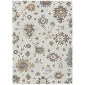 HomeRoots 9' Elegant Floral Washable Area Rug for Indoor and Outdoor Spaces – Durable, Stylish, and Easy Care 9' X 12' 585002