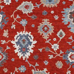 Homeroots 3' Artichoke Green Floral Washable Area Rug – Perfect For Indoor Or Outdoor Spaces, Durable & Stylish 3' X 5' Polyester 585016