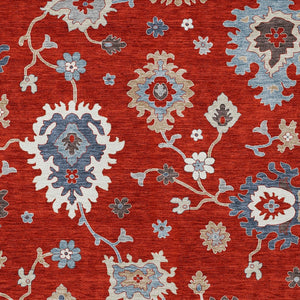 Homeroots 3' Artichoke Green Floral Washable Area Rug – Perfect For Indoor Or Outdoor Spaces, Durable & Stylish 10' X 14' Polyester 585021