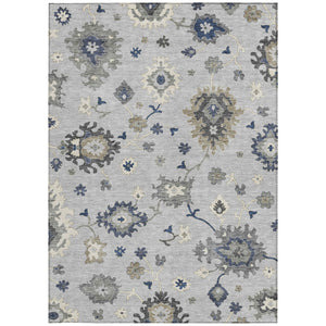 Homeroots 3' Artichoke Green Floral Washable Area Rug – Perfect For Indoor Or Outdoor Spaces, Durable & Stylish 10' X 14' Polyester 585027