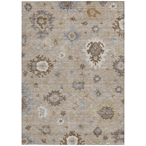 Homeroots 3' Artichoke Green Floral Washable Area Rug – Perfect For Indoor Or Outdoor Spaces, Durable & Stylish 10' X 14' Polyester 585039