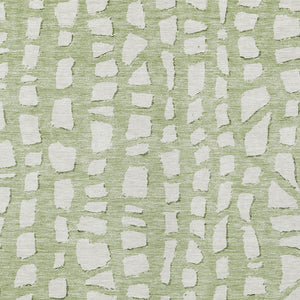 Homeroots 3' Artichoke Green And Ivory Abstract Washable Indoor Outdoor Area Rug For Stylish Spaces 9' X 12' Polyester 585044