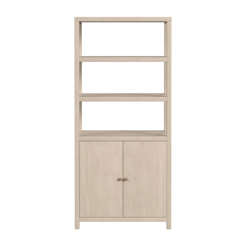 Butler Specialty Company Nora 32" W Wood Etagere Bookcase - Stylish 3-tier Storage With Cabinet Taupe Made From Acacia Wood,Acacia Veneer,Engineered Wood 5850450-butler