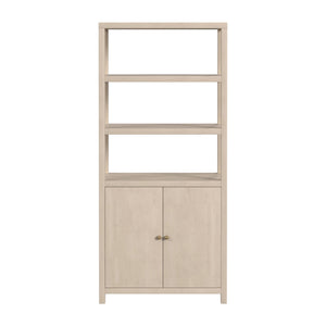 Butler Specialty Company Nora 32" W Wood Etagere Bookcase - Stylish 3-tier Storage With Cabinet Taupe Made From Acacia Wood,Acacia Veneer,Engineered Wood 5850450-butler