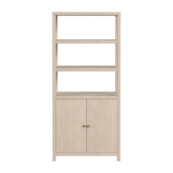 Butler Specialty Company Nora 32" W Wood Etagere Bookcase - Stylish 3-tier Storage With Cabinet Taupe Made From Acacia Wood,Acacia Veneer,Engineered Wood 5850450-butler