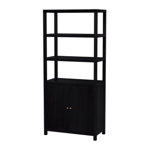 Butler Specialty Company Nora 32" W Wood Etagere Bookcase - Stylish 3-tier Storage With Cabinet Coffee Made From Acacia Wood,Acacia Veneer,Engineered Wood 5850451-butler
