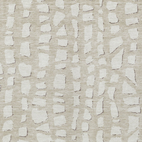 Homeroots 3' Artichoke Green And Ivory Abstract Washable Indoor Outdoor Area Rug For Stylish Spaces 3' X 5' Polyester 585046