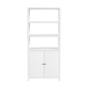 Butler Specialty Company Nora 32" W Wood Etagere Bookcase - Stylish 3-tier Storage With Cabinet White Made From Acacia Wood,Acacia Veneer,Engineered Wood 5850477-butler