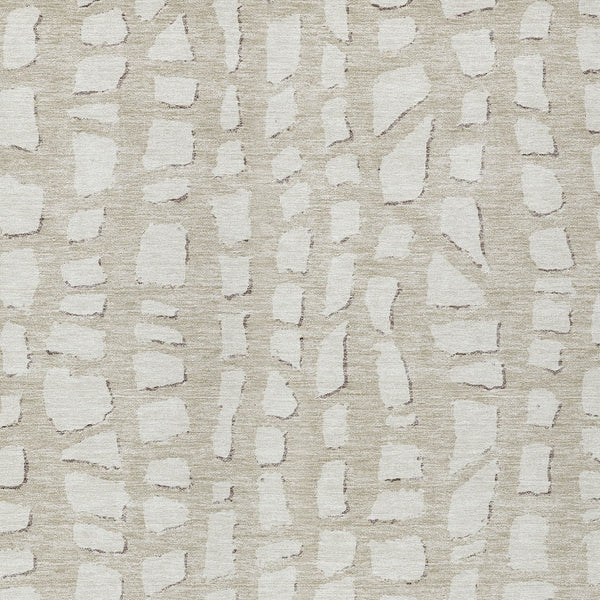 Homeroots 3' Artichoke Green And Ivory Abstract Washable Indoor Outdoor Area Rug For Stylish Spaces 5' X 8' Polyester 585047