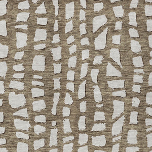 Homeroots 3' Artichoke Green And Ivory Abstract Washable Indoor Outdoor Area Rug For Stylish Spaces 3' X 5' Polyester 585058