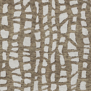 Homeroots 3' Artichoke Green And Ivory Abstract Washable Indoor Outdoor Area Rug For Stylish Spaces 8' X 10' Polyester 585061