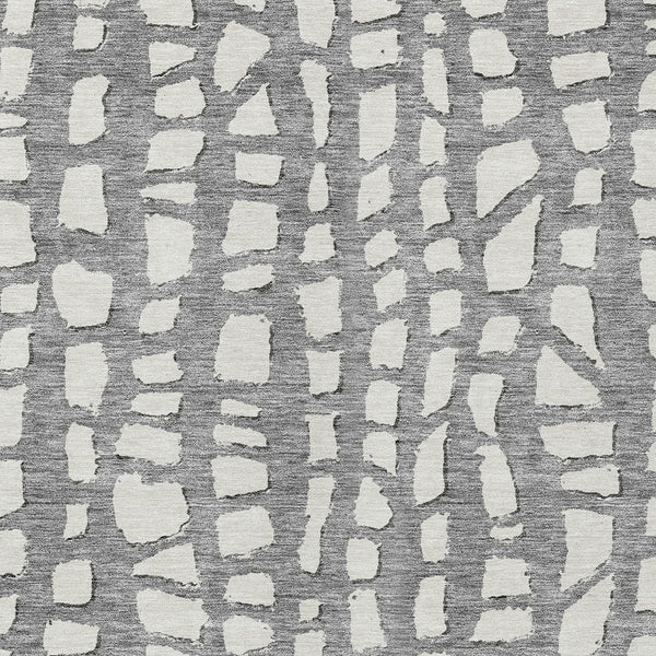 Homeroots 3' Artichoke Green And Ivory Abstract Washable Indoor Outdoor Area Rug For Stylish Spaces 9' X 12' Polyester 585068