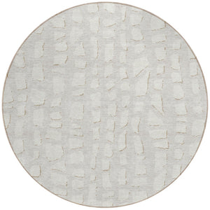 Homeroots 3' Artichoke Green And Ivory Abstract Washable Indoor Outdoor Area Rug For Stylish Spaces 8' Round Polyester 585072