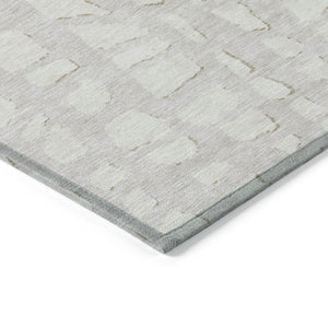 Homeroots 3' Artichoke Green And Ivory Abstract Washable Indoor Outdoor Area Rug For Stylish Spaces 8' X 10' Polyester 585073