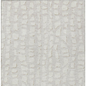 Homeroots 3' Artichoke Green And Ivory Abstract Washable Indoor Outdoor Area Rug For Stylish Spaces 10' X 14' Polyester 585075