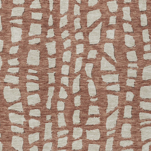 Homeroots 3' Artichoke Green And Ivory Abstract Washable Indoor Outdoor Area Rug For Stylish Spaces 5' X 8' Polyester 585083