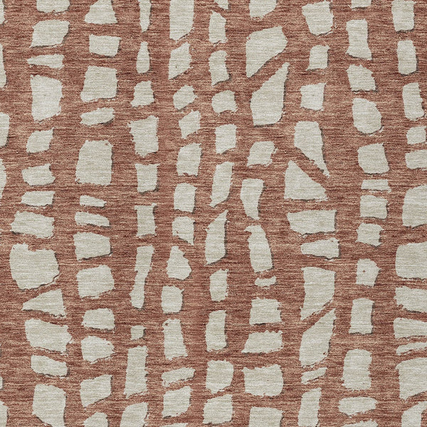 Homeroots 3' Artichoke Green And Ivory Abstract Washable Indoor Outdoor Area Rug For Stylish Spaces 5' X 8' Polyester 585083